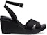 (W) Crocs Leigh II Cross Strap Ankle Wedge Sandals 'Hitam' 204950-060
