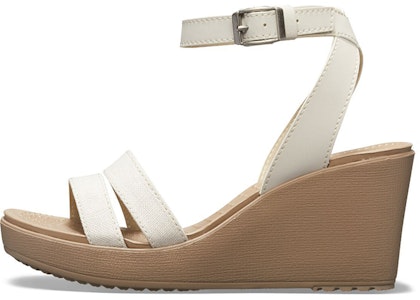 (W) Sandal Wedge Crocs Leigh 'Putih Coklat' 205750-14G Buy (W) Sandal Wedge Crocs Leigh 'Putih Coklat' 205750-14G