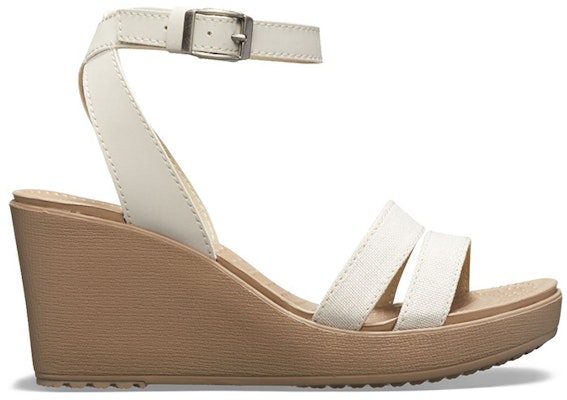 (Women) Crocs Leigh Wedge Sandal 'White Brown' 205750-14G Order (Women) Crocs Leigh Wedge Sandal 'White Brown' 205750-14G