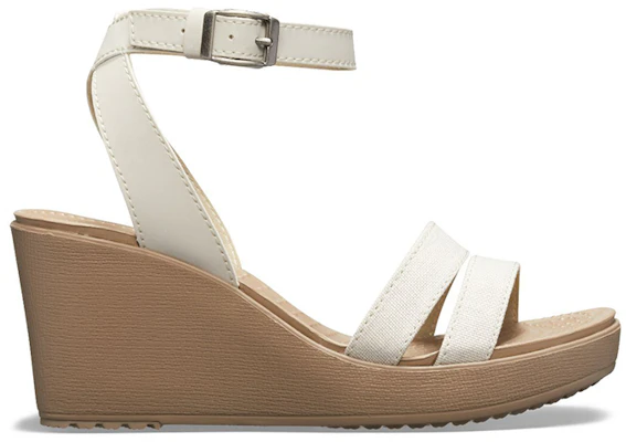 (Women) Crocs Leigh Wedge Sandal 'White Brown' 205750-14G Order (Women) Crocs Leigh Wedge Sandal 'White Brown' 205750-14G