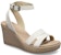 (Women) Crocs Leigh Wedge Sandal 'White Brown' 205750-14G