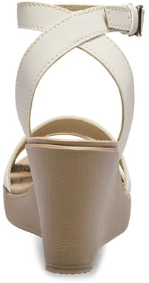 (W) クロックス Leigh ウェッジサンダル (白/茶) 205750-14G Details for (W) クロックス Leigh ウェッジサンダル (白/茶) 205750-14G