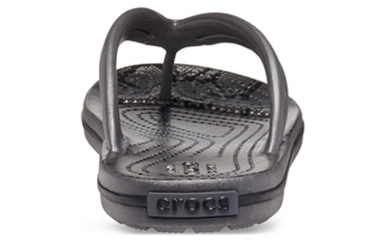 Shop (Women) Crocs Leopard print Printing Flip-Flops Shoe Black 206490-02W