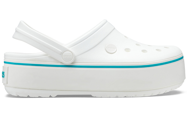 Order (W) Sandal Crocs Ringan Nyaman Pantai Outdoor Putih Biru 'White Blue' 205434-1E0
