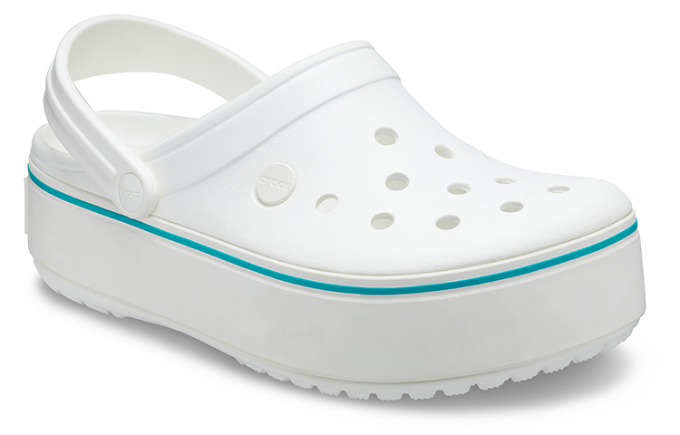 Lookbook (W) Sandal Crocs Ringan Nyaman Pantai Outdoor Putih Biru 'White Blue' 205434-1E0