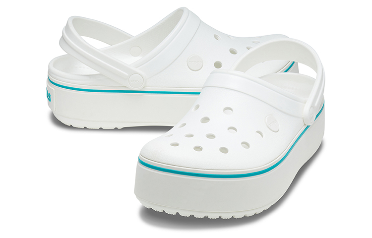 Shop (W) Sandal Crocs Ringan Nyaman Pantai Outdoor Putih Biru 'White Blue' 205434-1E0