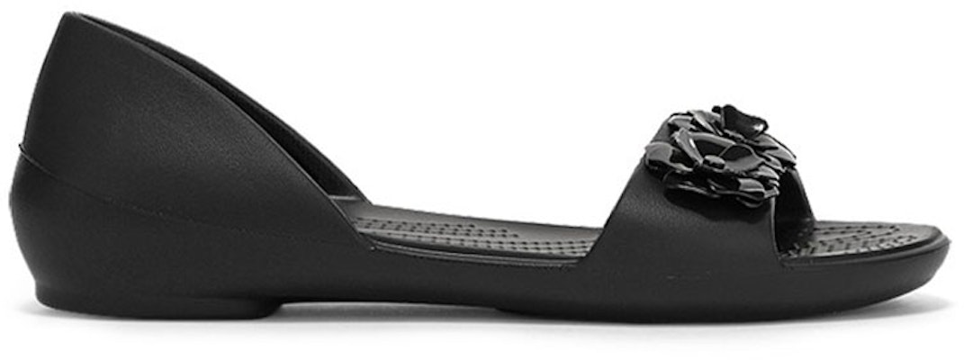 (Women) Crocs Lina Flower Dorsay Flat 'Simplistic Casual Black' 205567-060 Order (Women) Crocs Lina Flower Dorsay Flat 'Simplistic Casual Black' 205567-060