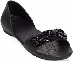 Lookbook (Women) Crocs Lina Flower Dorsay Flat 'Simplistic Casual Black' 205567-060