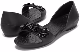 Shop (Women) Crocs Lina Flower Dorsay Flat 'Simplistic Casual Black' 205567-060