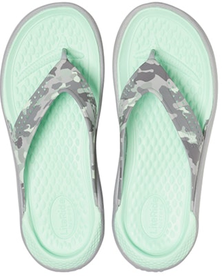Crocs LiteRide 迷彩夾腳拖鞋 女款 灰綠 Purchase Crocs LiteRide 迷彩夾腳拖鞋 女款 灰綠