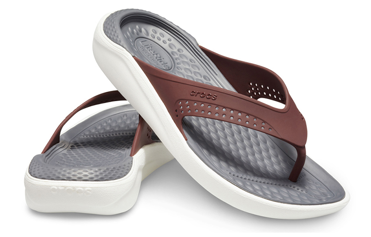 Shop (W) Crocs LiteRide Flip 'Coklat' 205182-616