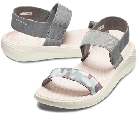 (Women) Crocs Literide Graphic Sandals 'Grey' 205375-0E9 Shop (Women) Crocs Literide Graphic Sandals 'Grey' 205375-0E9