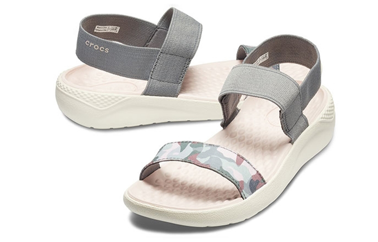 Shop (W) Sandal Crocs Literide Grafis 'Abu-Abu' 205375-0E9
