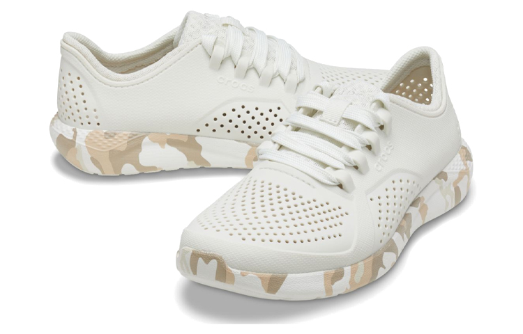 Shop (W) Crocs LiteRide Pacer '印花迷彩白色' 206494-1CN
