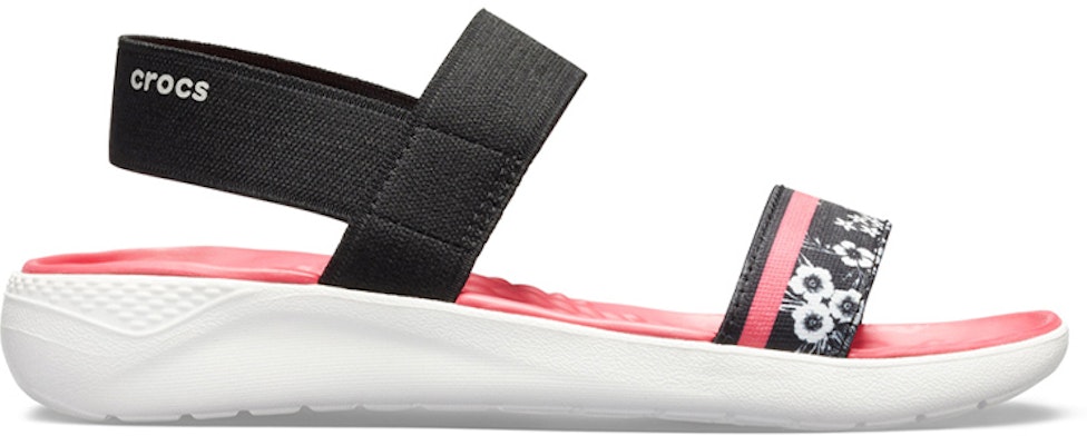 (W) Sandal Crocs LiteRide Hitam Merah Outdoor Terbuka Pola 'Black Red' 205868-066 Order (W) Sandal Crocs LiteRide Hitam Merah Outdoor Terbuka Pola 'Black Red' 205868-066