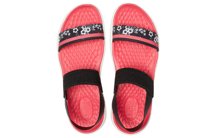 Purchase (W) Crocs LiteRide Corak Selipar Outdoor Hitam Merah 'Black Red' 205868-066