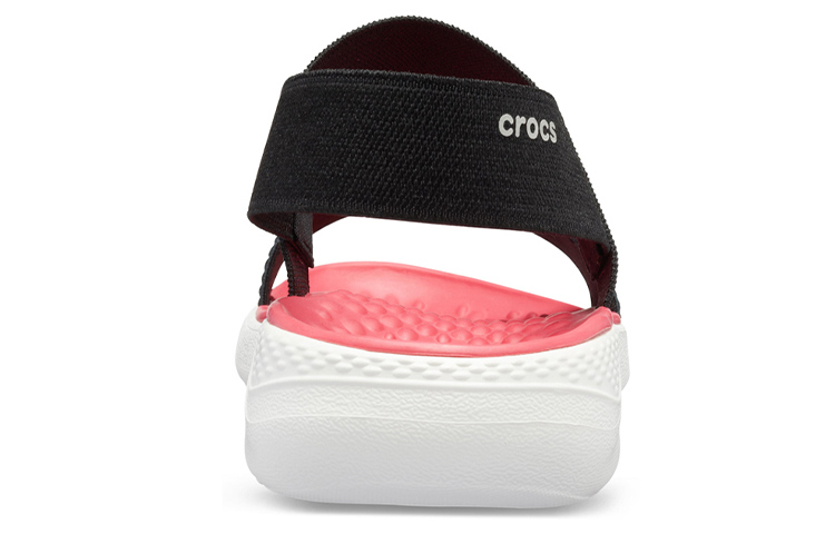 Details for (W) Crocs LiteRide Corak Selipar Outdoor Hitam Merah 'Black Red' 205868-066