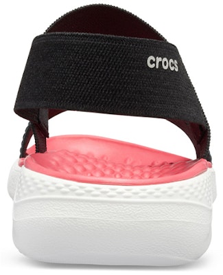 (W) Sandal Crocs LiteRide Hitam Merah Outdoor Terbuka Pola 'Black Red' 205868-066 Details for (W) Sandal Crocs LiteRide Hitam Merah Outdoor Terbuka Pola 'Black Red' 205868-066