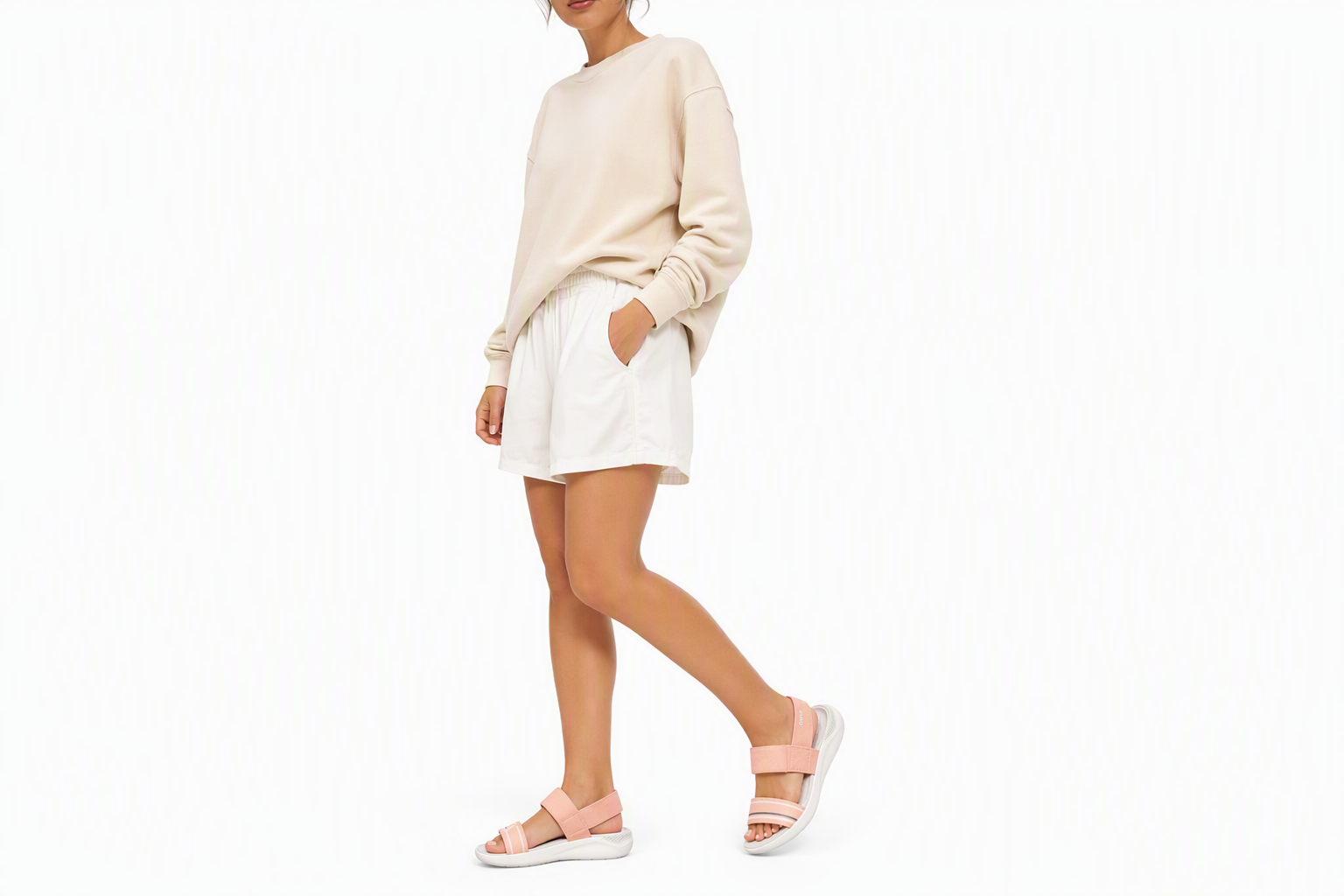 Order (Women) Crocs LiteRide Pink Sandals 205106-6KP