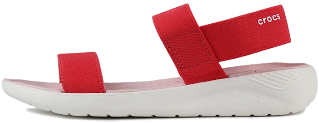 Crocs LiteRide 軟底舒適運動涼鞋 女款 紅白 Buy Crocs LiteRide 軟底舒適運動涼鞋 女款 紅白
