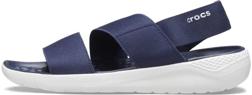 (Women) Crocs LiteRide Stretch Sandal 'Blue White' 206081-462 Buy (Women) Crocs LiteRide Stretch Sandal 'Blue White' 206081-462