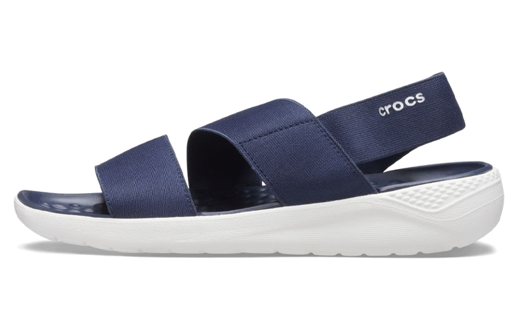 (Women) Crocs LiteRide Stretch Sandal 'Blue White' 206081-462