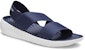 (W) Crocs LiteRide Stretch Sandal 'Biru Putih' 206081-462