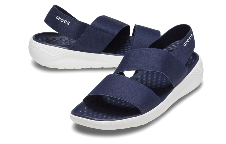Shop (Women) Crocs LiteRide Stretch Sandal 'Blue White' 206081-462