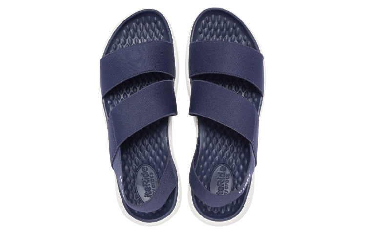 Purchase (Women) Crocs LiteRide Stretch Sandal 'Blue White' 206081-462