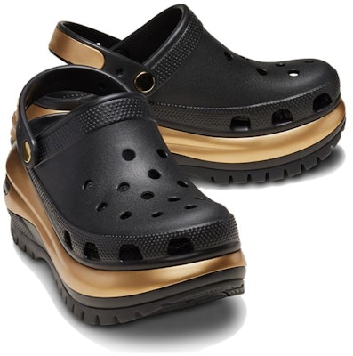(W) Crocs Mega Crush 金屬風黑金厚底拖鞋 210368-072 Shop (W) Crocs Mega Crush 金屬風黑金厚底拖鞋 210368-072