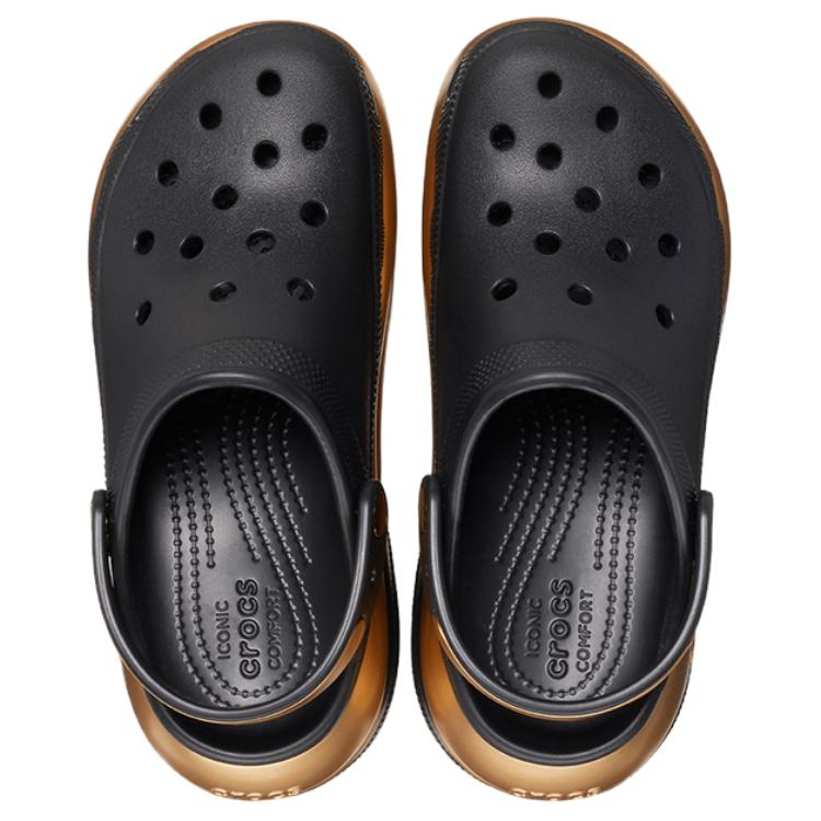 Purchase (W) Crocs Mega Crush 金屬風黑金厚底拖鞋 210368-072