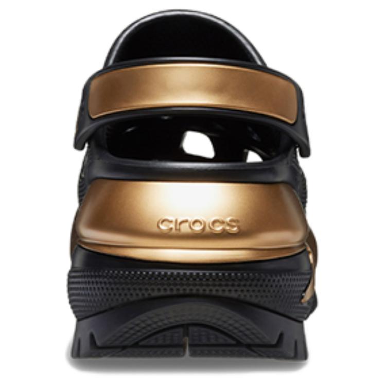 Sizing (W) Crocs Mega Crush Metallic Clog Hitam Emas 210368-072