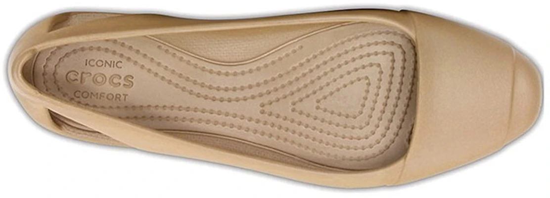 (W) Crocs Minimalistische Casual Platte Sport Sandalen in Goudkleur 202811-710 Lookbook (W) Crocs Minimalistische Casual Platte Sport Sandalen in Goudkleur 202811-710