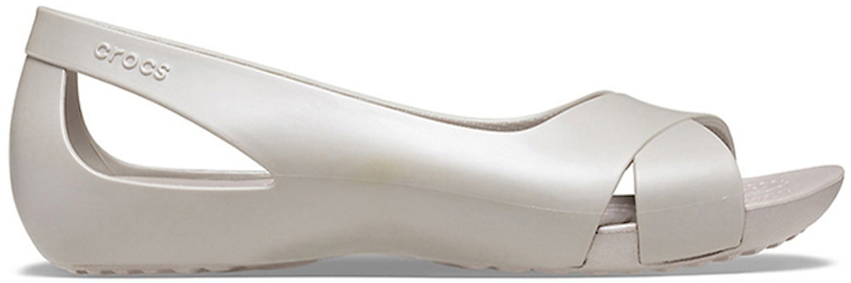 (Women) Crocs Minimalistic Casual Flat White Sandals 206106-018 Order (Women) Crocs Minimalistic Casual Flat White Sandals 206106-018