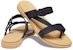 (Women) Crocs Minimalistic Cozy Sports Slippers Black Brown 206108-00W
