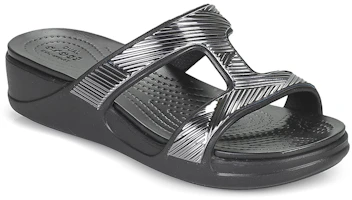 Shop Crocs卡駱馳 Monterey 卡駱馳mon 休閒拖鞋 女款 黑色