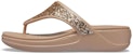 (W) Crocs Monterey 'Platform Emas Berkilau' 207273-710