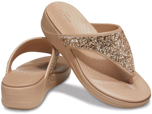 (W) Crocs 蒙特雷 '金色亮片厚底' 207273-710 Shop (W) Crocs 蒙特雷 '金色亮片厚底' 207273-710