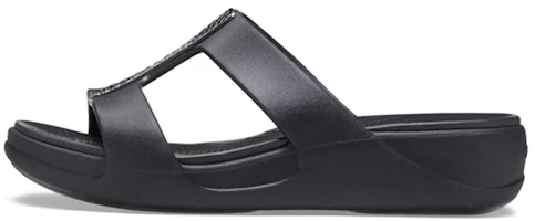 (Women) Crocs Monterey 'Metallic Wedge Black' 206319-0GQ (Women) Crocs Monterey 'Metallic Wedge Black' 206319-0GQ