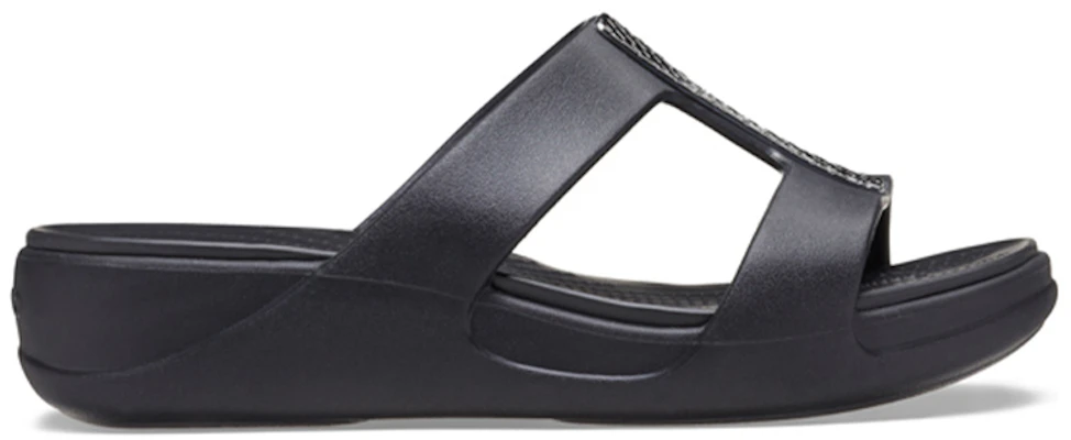 (Women) Crocs Monterey 'Metallic Wedge Black' 206319-0GQ Order (Women) Crocs Monterey 'Metallic Wedge Black' 206319-0GQ