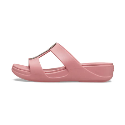 (W) Crocs Monterey 'Simple Casual Pink Wedge Slide'