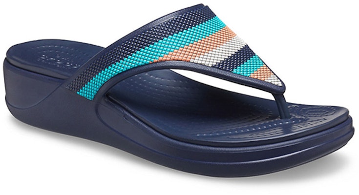 (W) Crocs Wedge Tali Mutiara 'Biru Gelap' 206641-4HQ Order (W) Crocs Wedge Tali Mutiara 'Biru Gelap' 206641-4HQ