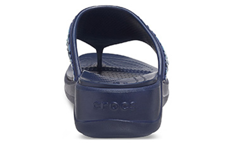 Details for (Women) Crocs Monterey Beaded Flip-Flops Deep Blue 206851-410