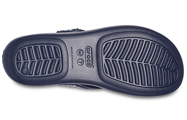 Sizing (Women) Crocs Monterey Beaded Flip-Flops Deep Blue 206851-410