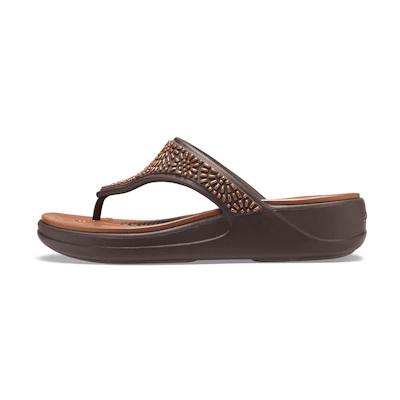 (W) Crocs Monterey Flip-Flop 'Glitter Brown'