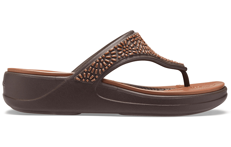 Order (Women) Crocs Monterey Flip-Flop 'Glitter Brown' 206343-25M