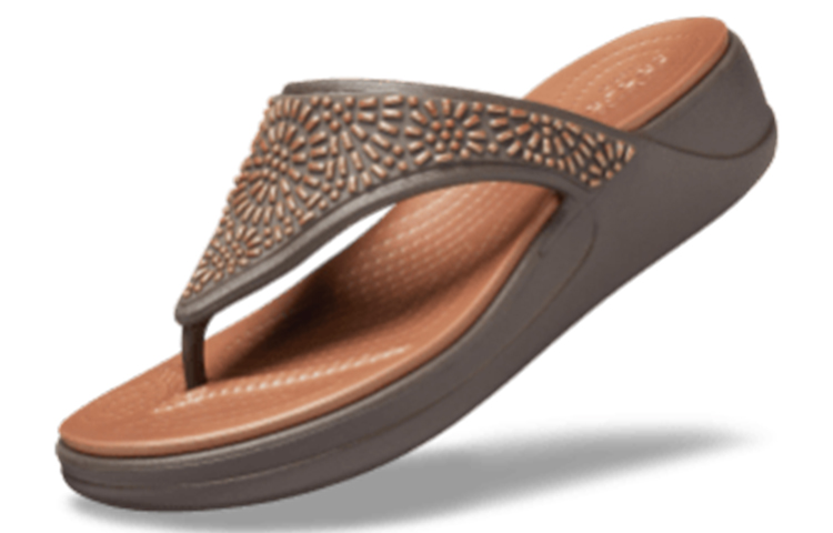 Lookbook (Women) Crocs Monterey Flip-Flop 'Glitter Brown' 206343-25M