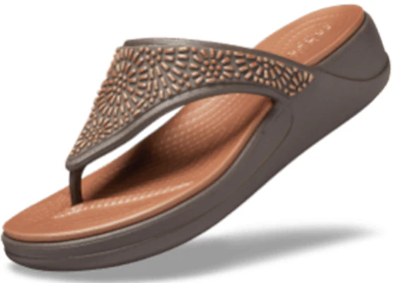 (Women) Crocs Monterey Flip-Flop 'Glitter Brown' 206343-25M Lookbook (Women) Crocs Monterey Flip-Flop 'Glitter Brown' 206343-25M