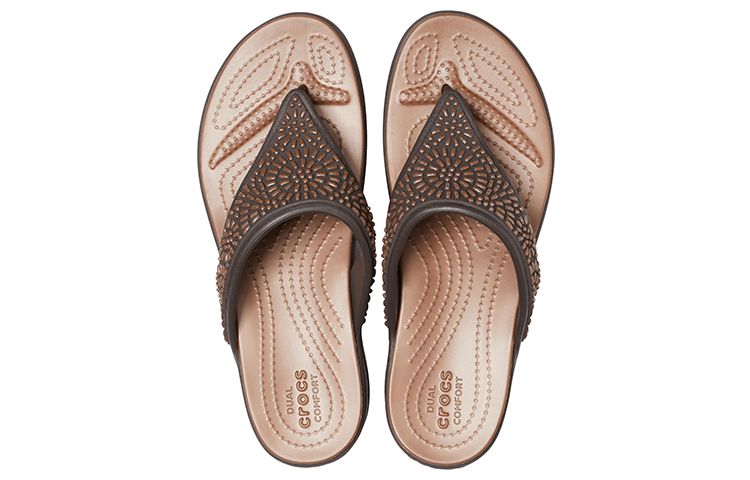 Purchase (Women) Crocs Monterey Flip-Flop 'Glitter Brown' 206343-25M