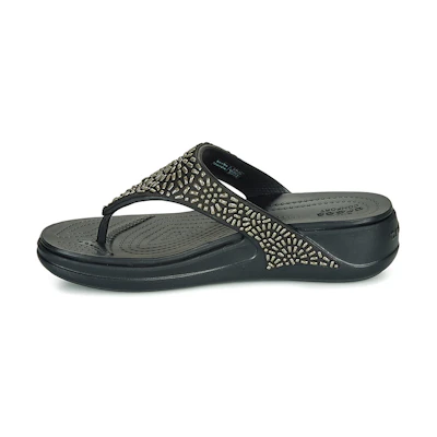 (W) Crocs Monterey Flip-Flop 'Shimmer Black'